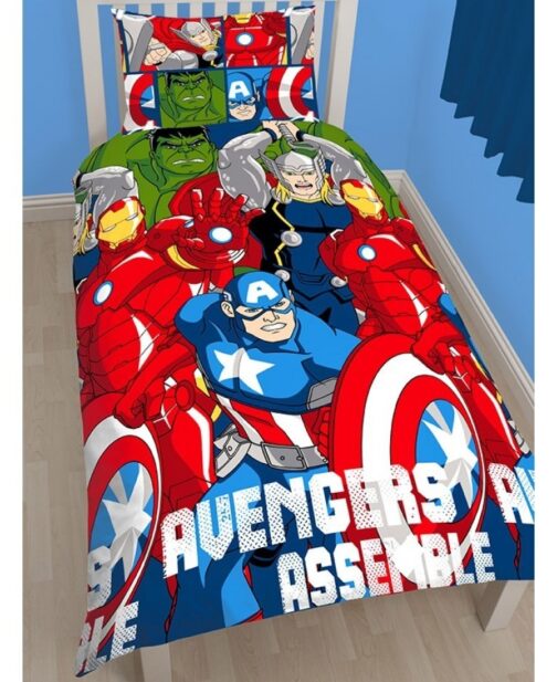 Parure copripiumino letto singolo Avenger Assemble Reversibile 2 in 1