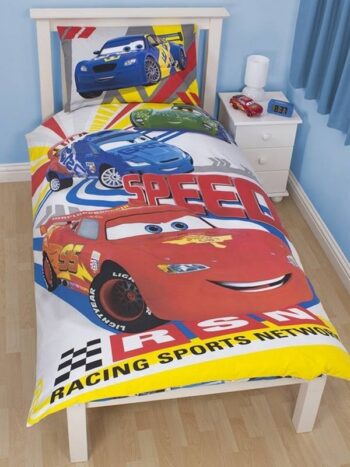 Parure copripiumino singolo reversibile Disney Cars "Speed"