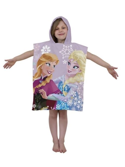 Accappatoio poncho con cappuccio Disney Frozen Crystal