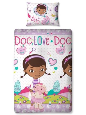 Parure copripiumino singolo reversibile Dottoressa Peluche Abbracci