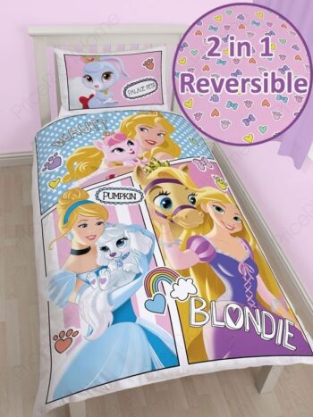 Parure copripiumino singolo Principesse Disney Palace Pets