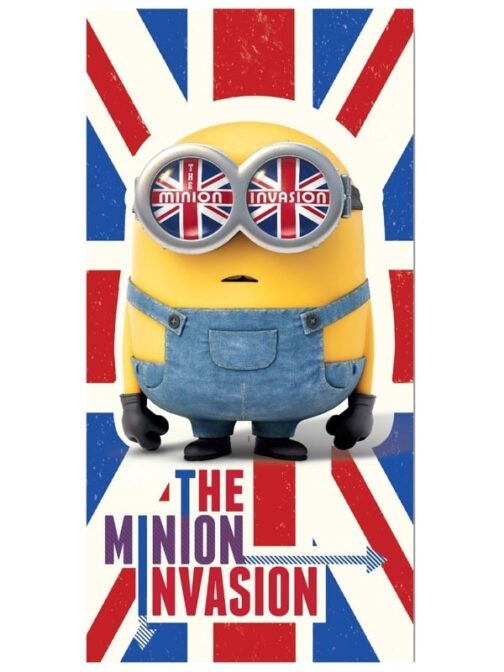 Asciugamano telo mare Minions Union Jack