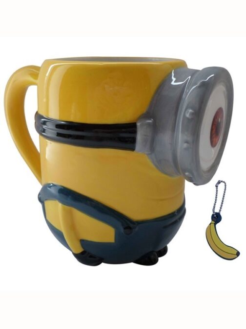 Tazza mug 3D Minions Stuart con charm alla banana