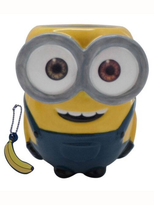 Tazza mug 3D Minions Bob con charm alla banana