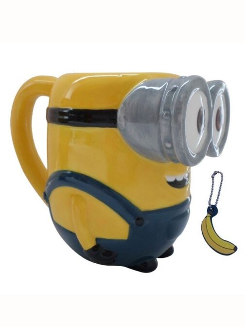 Tazza mug 3D Minions Bob con charm alla banana