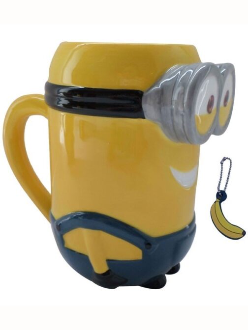 Tazza mug 3D Minions Kevin con charm alla banana