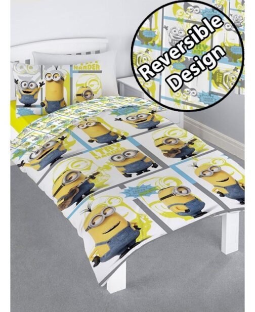 Parure copripiumino letto singolo Minions Reversibile 2 in 1