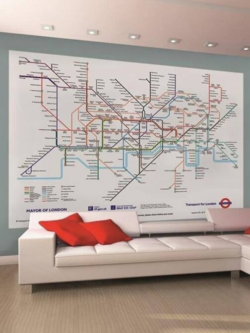 Fotomurale Mappa metropolitana Londra 232 x 158cm