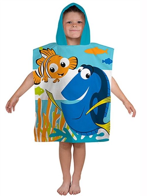 Accappatoio poncho Nemo e Dory