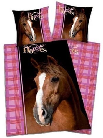 Parure Copripiumino Singolo reversibile "Brown Horse"