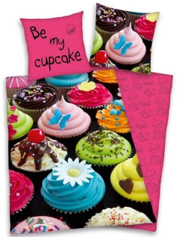 Parure copripiumino singolo reversibile Cupcake