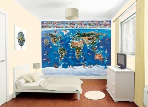 Murales Map of the World Walltastic