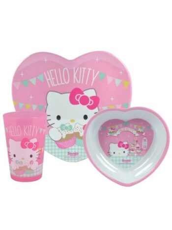 Set tavola 3 pezzi Hello Kitty