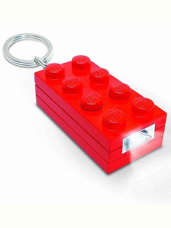 Portachiavi Con Luce Mattoncino Lego Rosso-Borse, Portafogli E Port