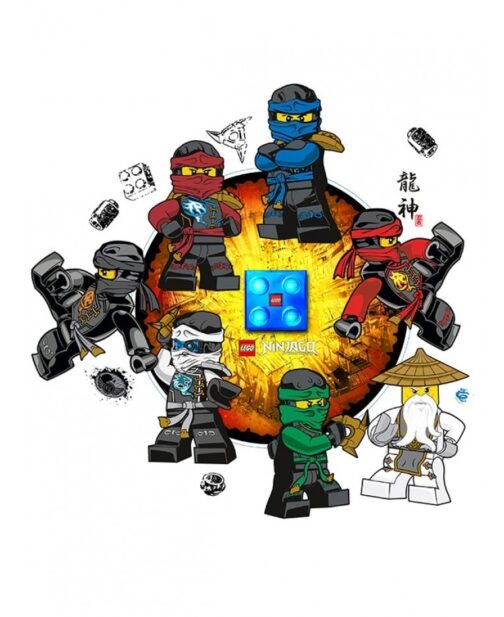 Luce da parete 3D a LED Lego Ninjago con adesivi