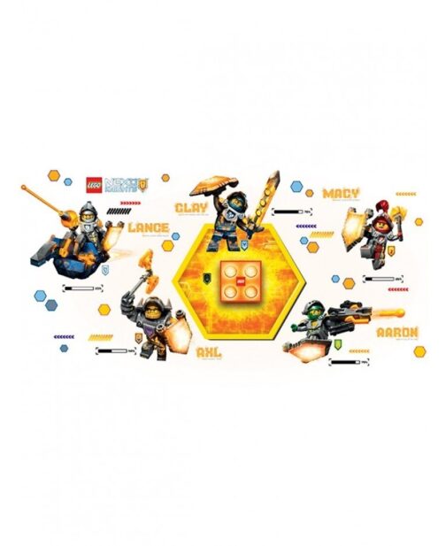 Luce da parete 3D a LED Lego Nexo Knights con adesivi