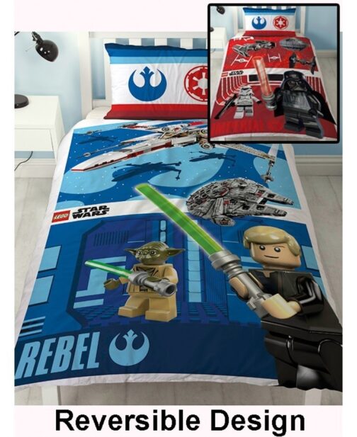 Parure copripiumino letto singolo Lego Star Wars Reversibile 2 in 1