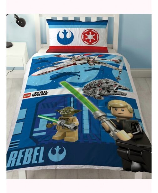 Parure copripiumino letto singolo Lego Star Wars Reversibile 2 in 1