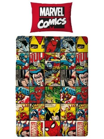 Parure copripiumino singolo reversibile Marvel Heroes "Defenders"