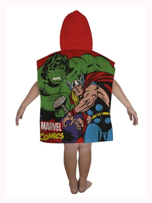 Accappatoio poncho con cappuccio Marvel Comics Justice