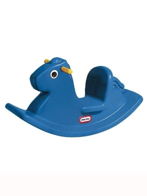 Cavallo a dondolo blu Little Tikes