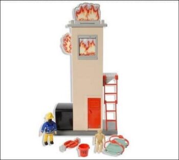 Playset Sam il Pompiere Torre incendiata