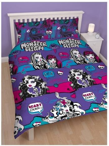 Parure copripiumino matrimoniale Monster High Beasties