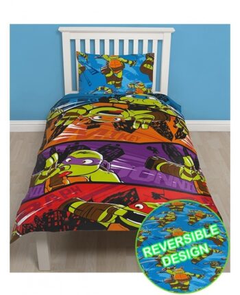 Parure copripiumino letto Ninja Turtles Reversibile 2 in 1