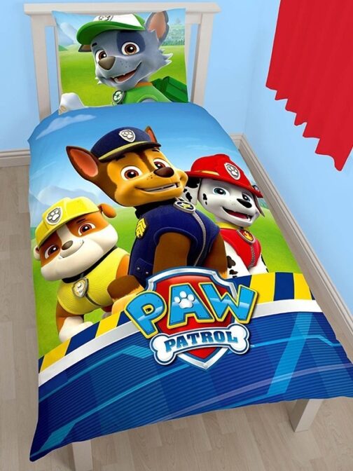 Paw Patrol - Parure Copripiumino singolo double-face cotone