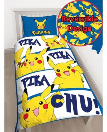 Parure copripiumino singolo Pokémon Pikachu