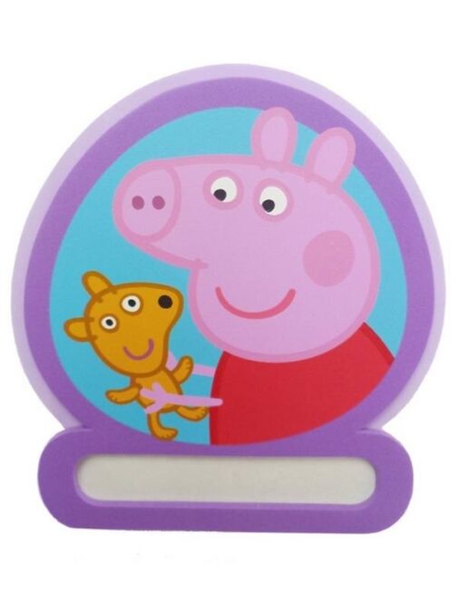 Targa nome adesiva Peppa Pig