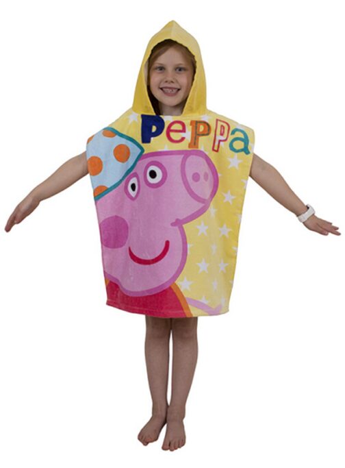 Accappatoio poncho con cappuccio Peppa Pig Funfair