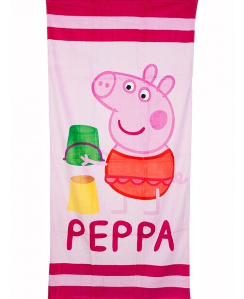 Asciugamano telo mare Peppa Pig Castello di Sabbia