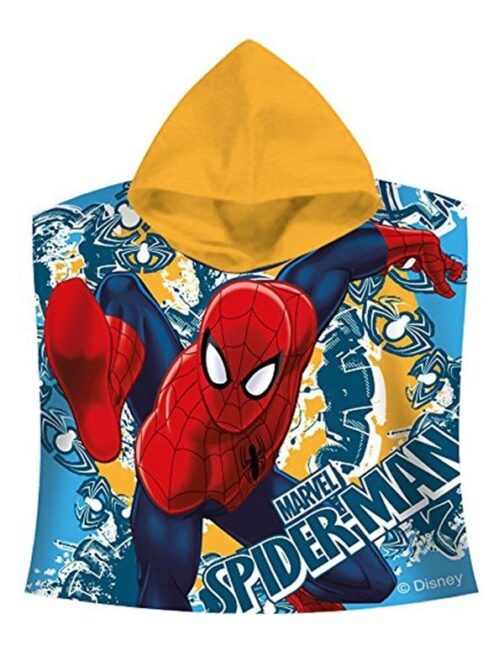 Accappatoio poncho con cappuccio Spiderman