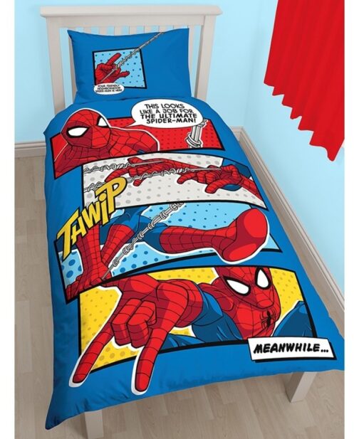 Parure copripiumino singolo Spiderman Webhead