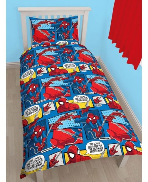 Parure copripiumino singolo Spiderman Comics