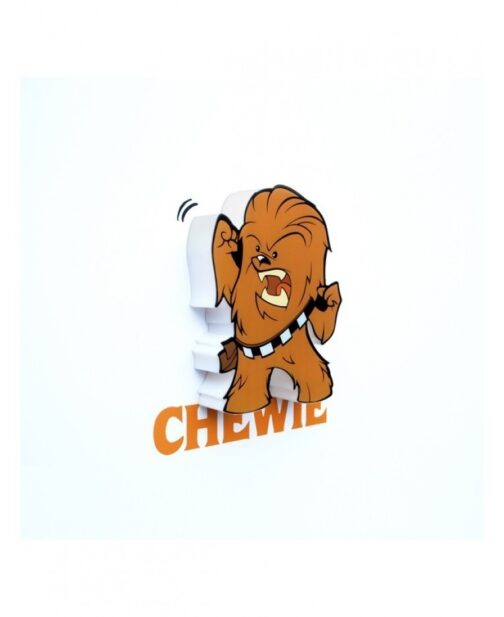 Mini uce da parete 3D a LED Chewbecca Star Wars