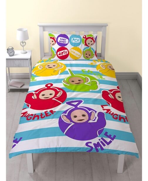 Parure copripiumino letto singolo Teletubbies double-face