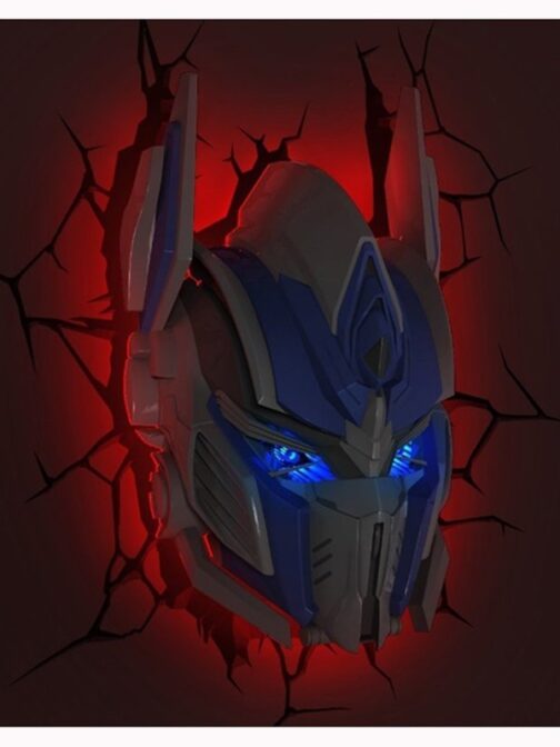 Luce da parete 3D a LED Transformers Optimus Prime