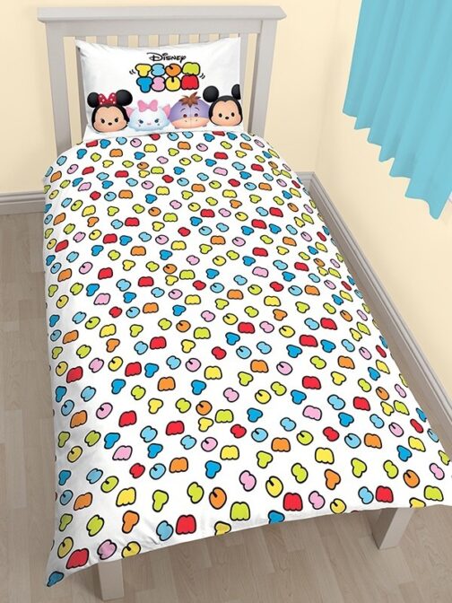 Parure copripiumino singolo double-face Disney Tsum Tsum