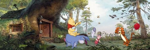 Fotomurale Winnie The Pooh 'Casetta nel bosco' 368cm x 127cm