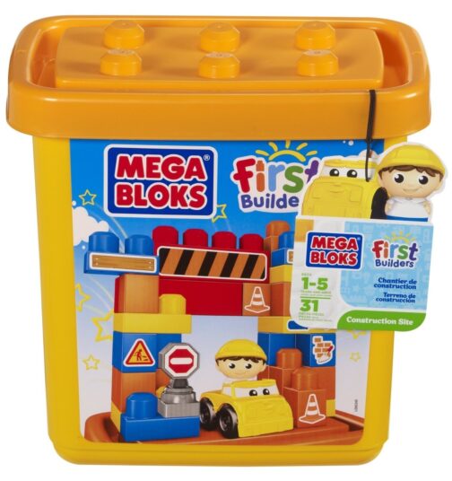 Mega Bloks 6634 - Secchiello a Tema Set Cantiere, 31 Pezzi