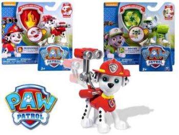 Personaggio Marshall Paw Patrol con zainetto salvataggio