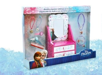 Frozen - Specchiera in legno con accessori per capelli e gioielli