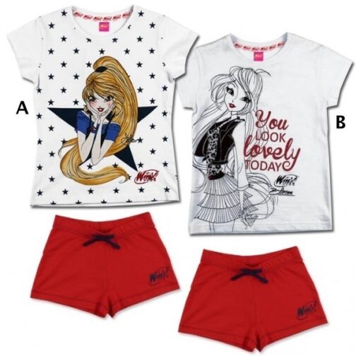 Completo T-shirt e shorts Winx