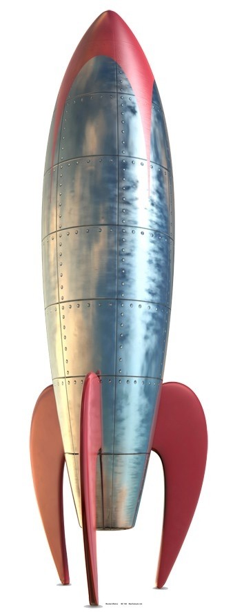 Retro Rocket (1950's Style) sagoma 186 cm H