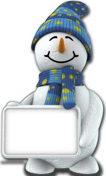 Snowman with Sign sagoma 183 cm H