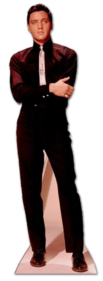 Elvis in Black Suit and White Tie sagoma 180 cm H