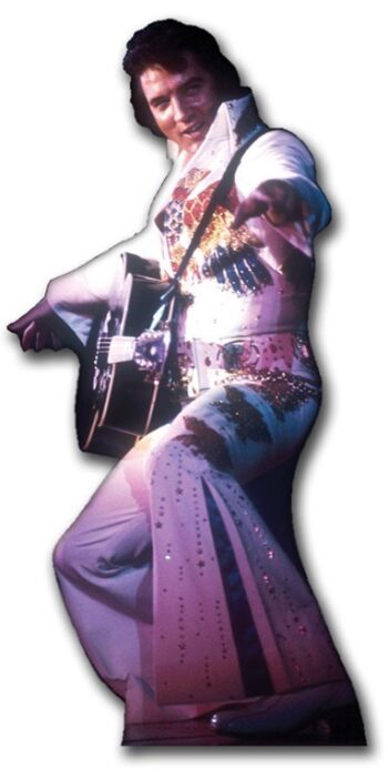 Elvis in White Jump Suit sagoma 155 cm H
