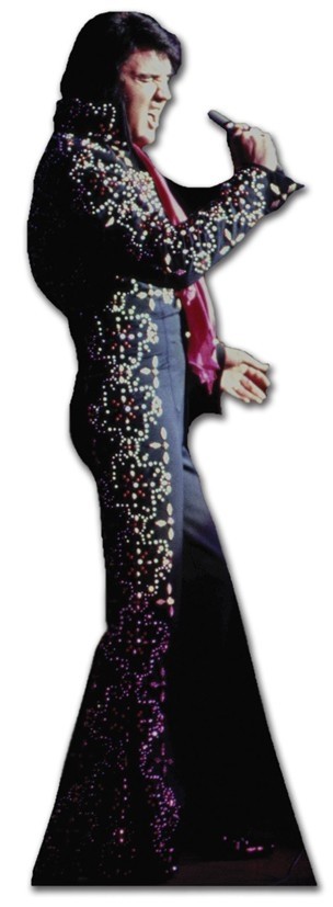 Elvis Black Jump Suit sagoma 180 cm H